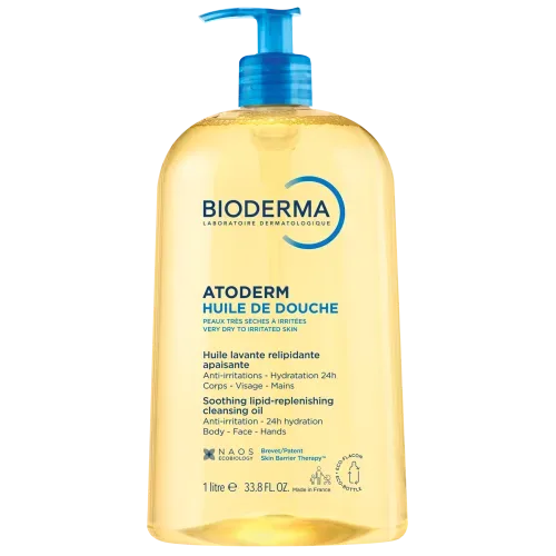BIODERMA - Atoderm Huile de douche Reizlinderndes Reinigungsöl empfindliche trockene bis atopische Haut, 1 l