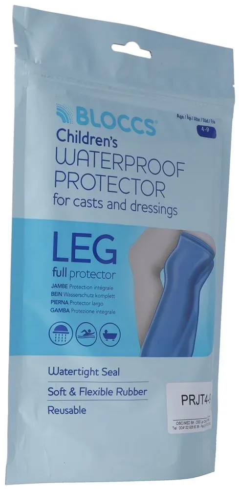 Bloccs Bad und Dusch Wasserschutz für für das Bein 27-45+/69cm Kind