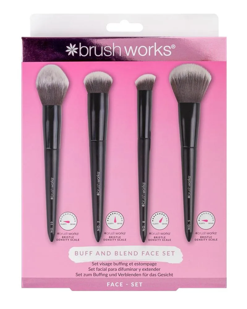Brushworks Buff and Blend Face Set Box 4 Stk