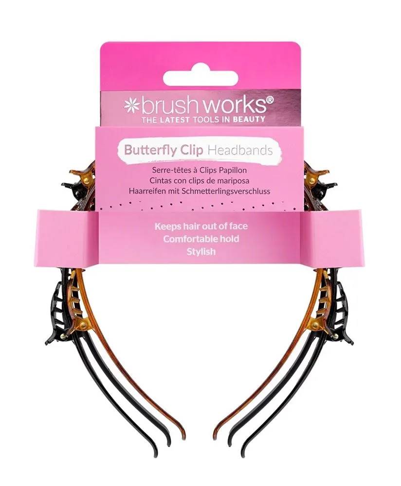 Brushworks Butterfly Clip Headbands Box 3 Stk