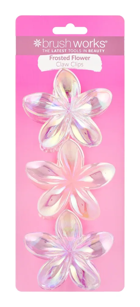 Brushworks Claw Clips Frosted Flower Box 3 Stk