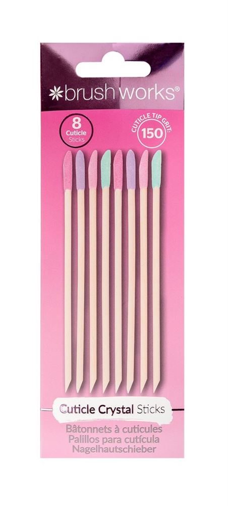 Brushworks Cuticle Crystal Sticks Box 8 Stk