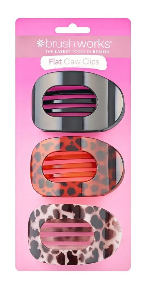 Brushworks Flat Claw Clips Box 3 Stk