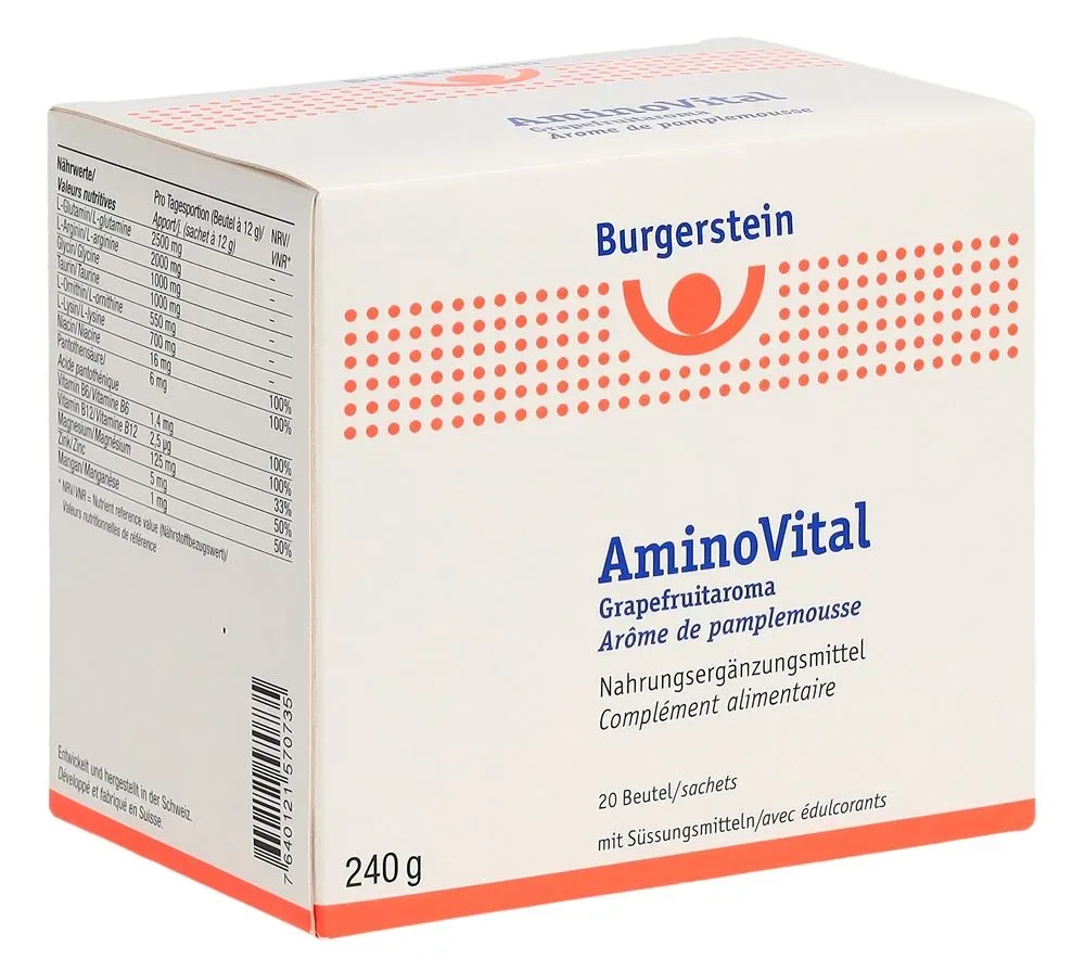BURGERSTEIN Aminovital Plv Grapefruitarom 20 Btl