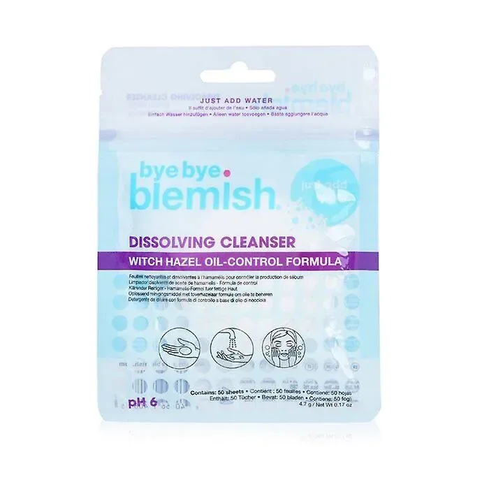 Bye Bye Blemish Cleanser Sheets Dissolving Water Activated Box 12 Stk