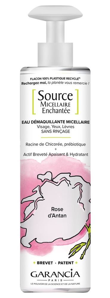 Garancia - Source Micellaire Enchantée Rose d'Antan, Eau Micellaire 4 en 1, 400 ml