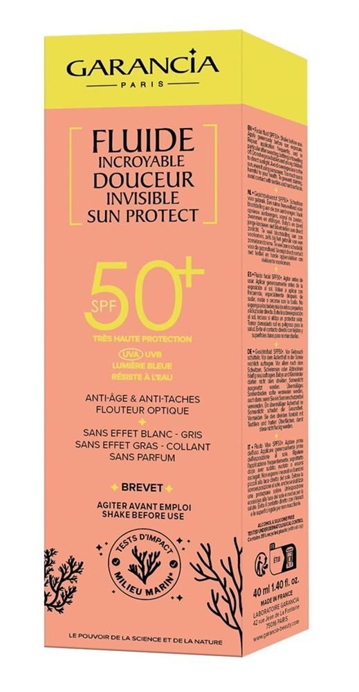 Garancia - Fluide Visage Incroyable Douceur, Invisible SPF50+, 40 ml