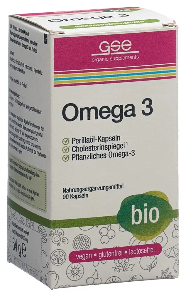 GSE Omega 3 Perilla Öl Kapseln Bio (90 Stk)
