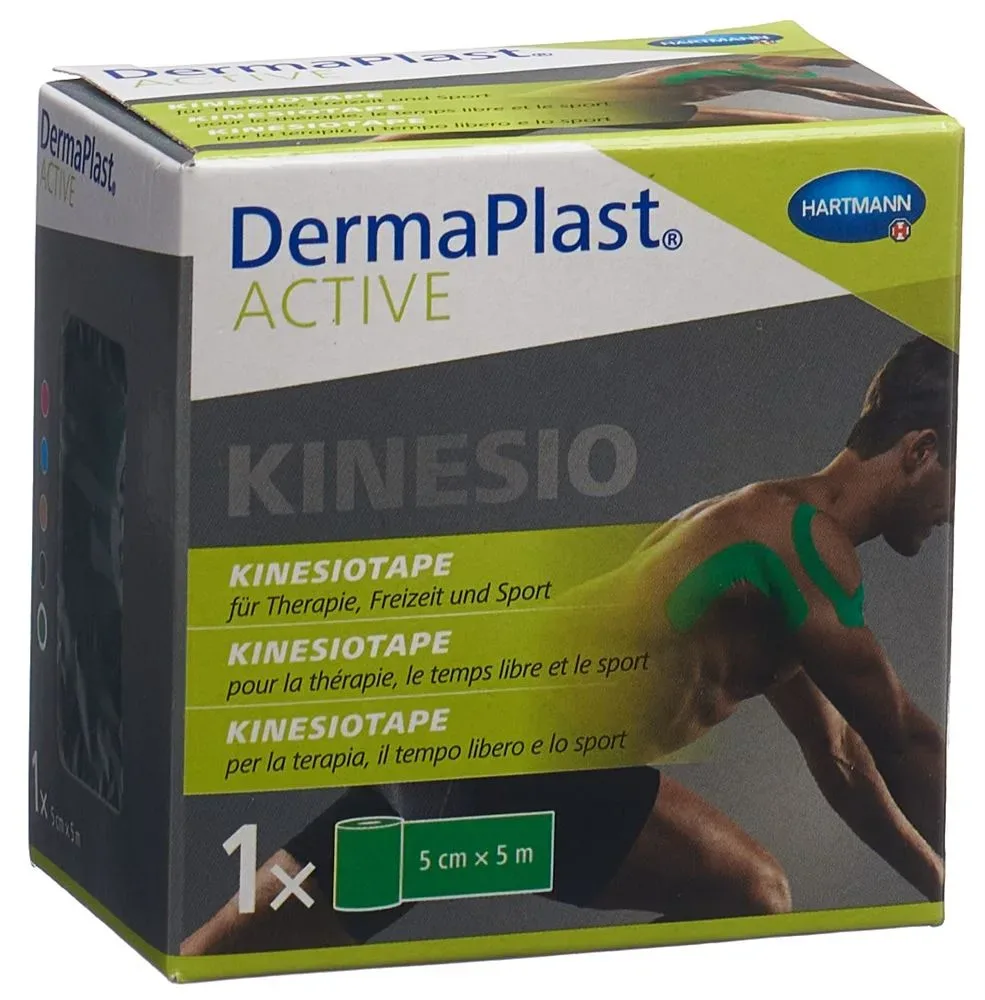 DermaPlast ACTIVE Kinesiotape, 5cmx5m, grün (1 Stk)