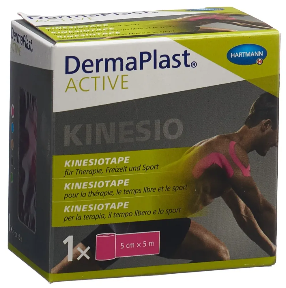 DermaPlast Active Kinesiotape, pink, 5cmx5m (1 Stk)