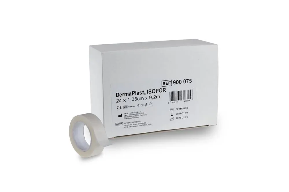 DermaPlast Isopor Fixierpflaster 1.25cmx9.2m Vlies weiss 24 Stk