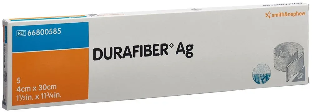 Durafiber AG Wundauflage 4x30cm steril 5 Stk