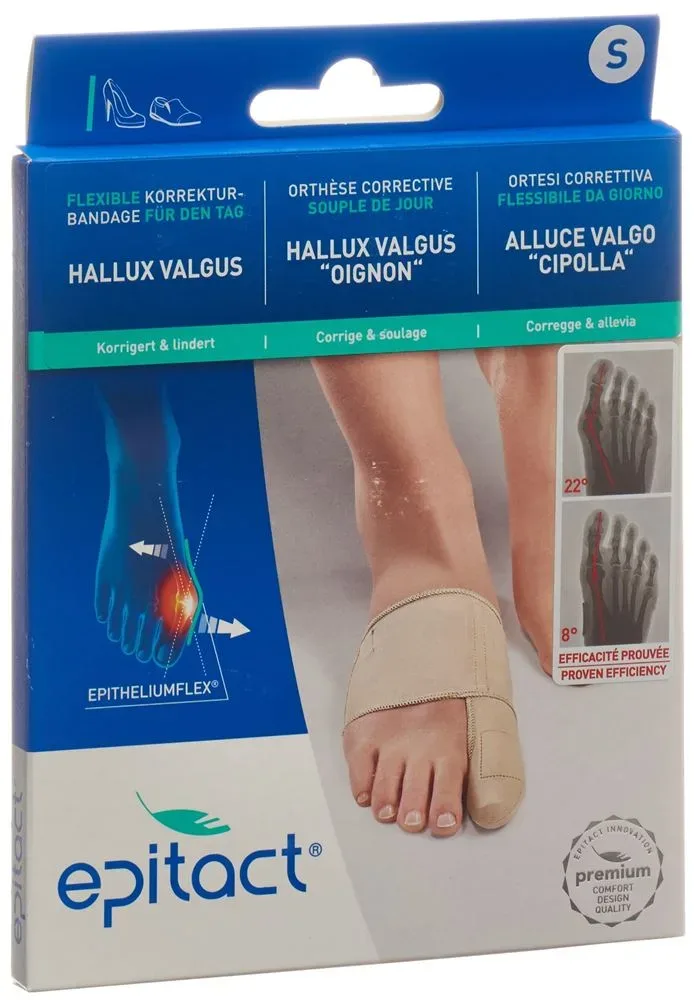 epitact flexible korrektur bandage Hallux Valgus Tag, Grösse S (1 Stk)