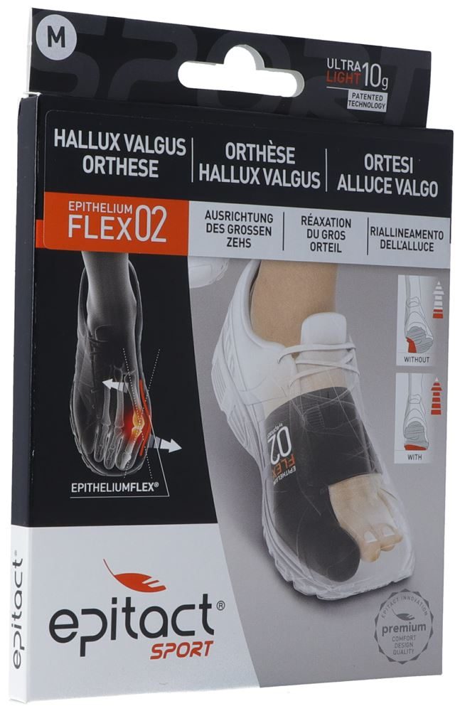 epitact Sport Hallux Valgus Orthese EpitheliumFlex 02, Grösse M, 21.5-23cm (1 Stk)
