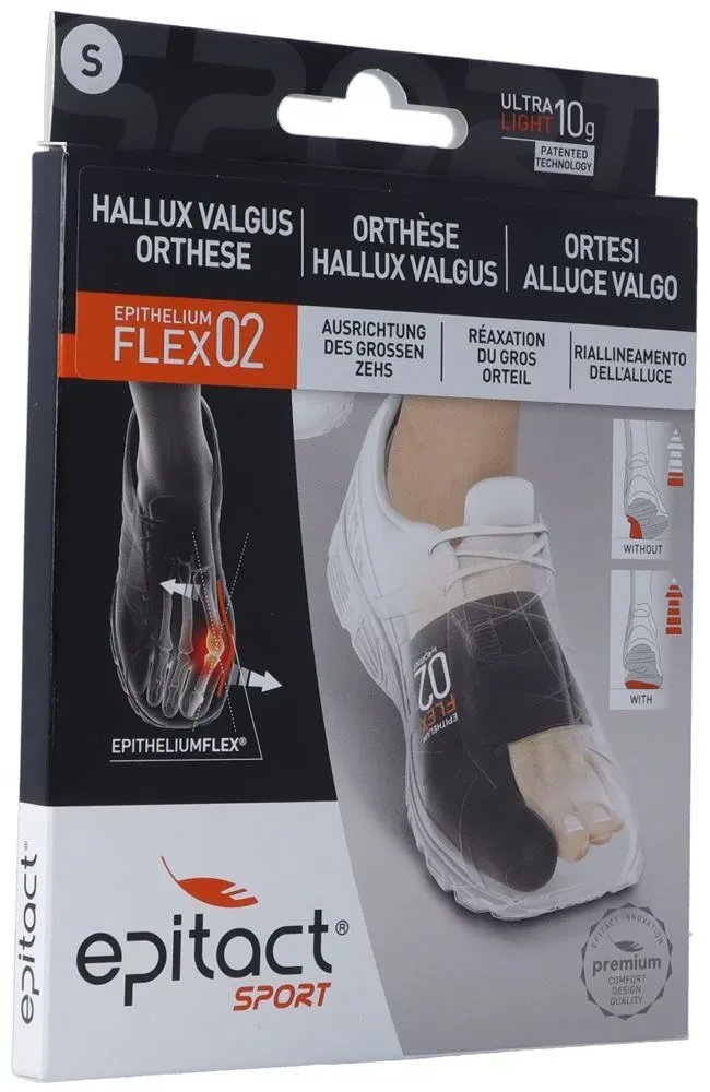 epitact Sport Hallux Valgus Orthese EpitheliumFlex 02, Grösse S, 20-21.5cm (1 Stk)