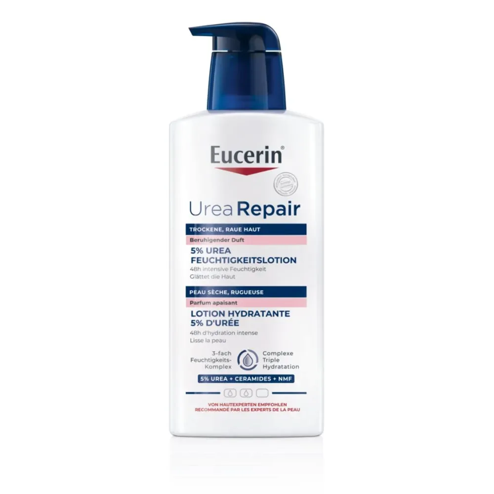 Eucerin - 5% Urea Feuchtigkeitslotion mit beruhigendem Duft, Urea Repair, 400 ml