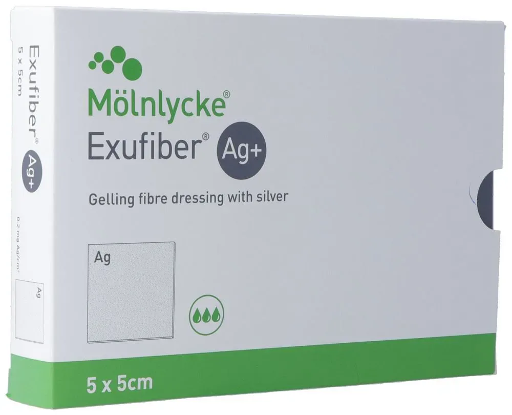 Exufiber Ag+ 5x5cm 10 Stk