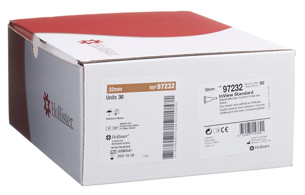 Hollister InView Silikon-Kondom-Urinal Standard, Durchmesser 29mm (30 Stk)