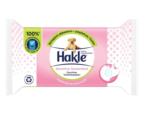 Hakle Feuchtes Toilettenpapier, Sensitive Sauberkeit (12x42 Stk)