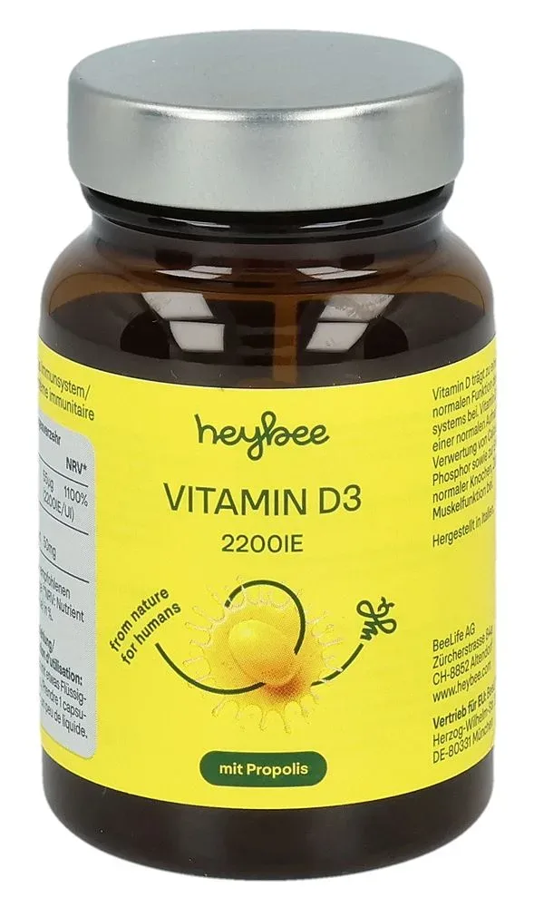 Heybee Vitamin D3 2200 IE + Propolis Kapseln 60 Stück