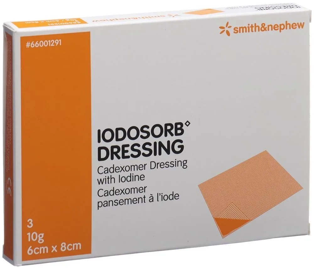 Iodosorb Dressing 10 g 6x8cm 3 Stk