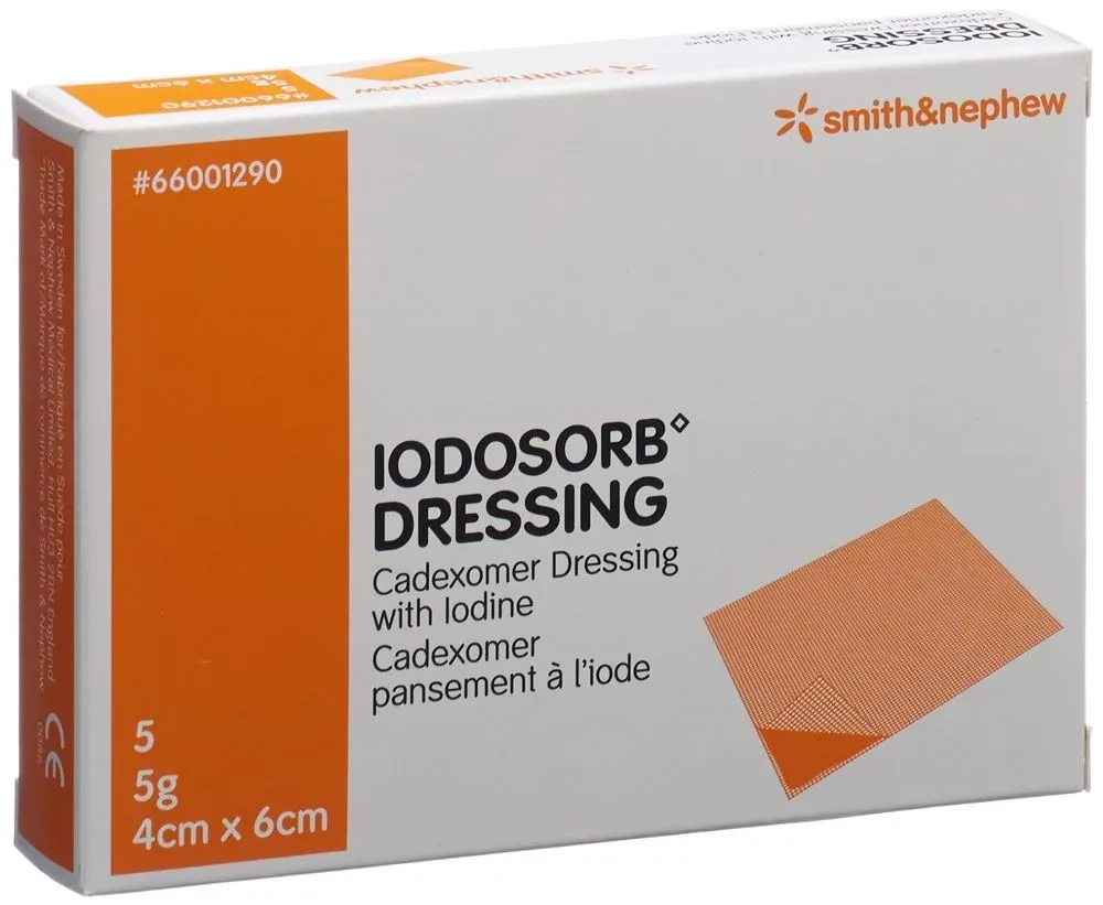 Iodosorb Dressing 5 g 4x6cm 5 Stk