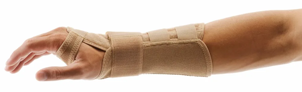 Omnimed Ortho Manu Flex Handgelenkbandage S 22cm links hautfarben