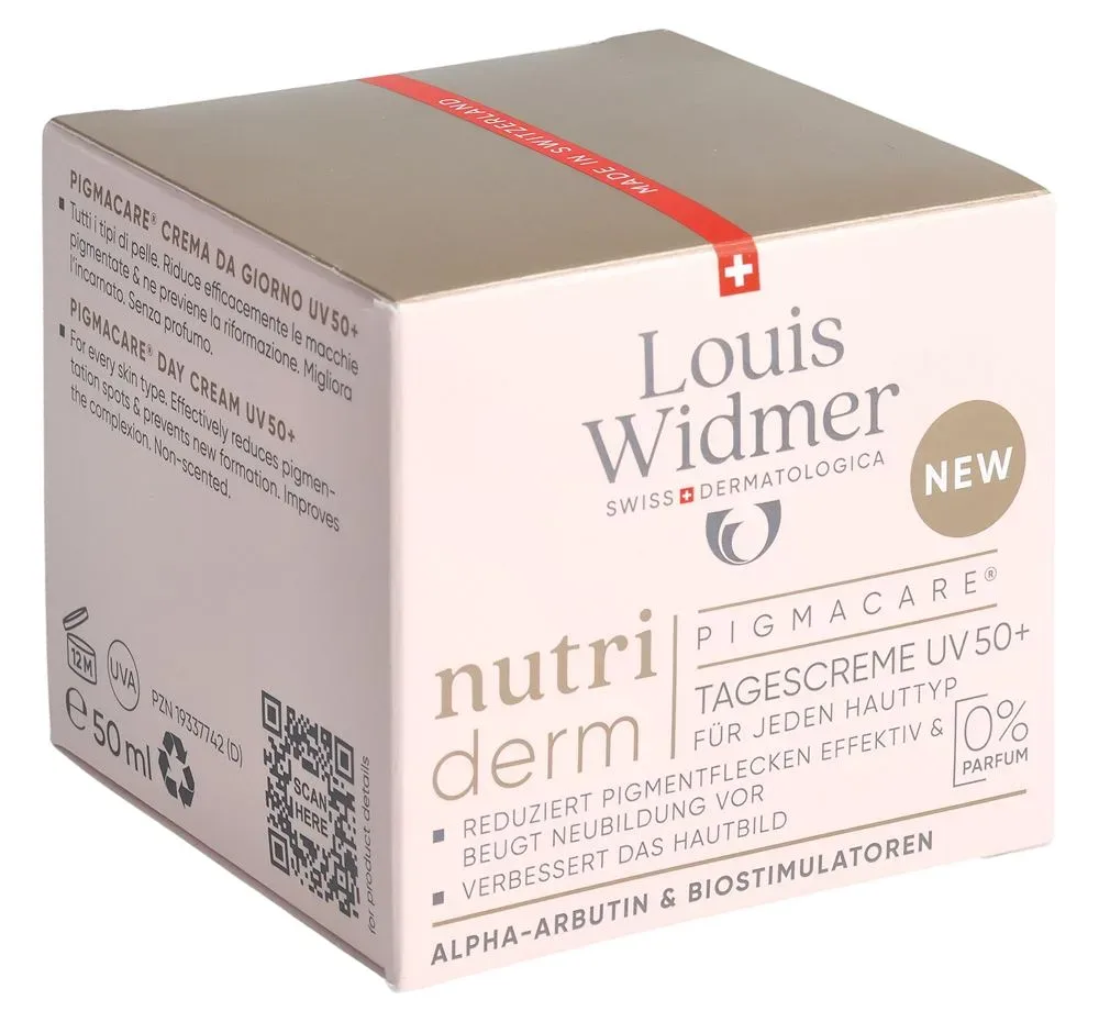 Louis Widmer - Nutriderm Pigmacare® Tagescreme UV 50+ ohne Parfum, 50 ml