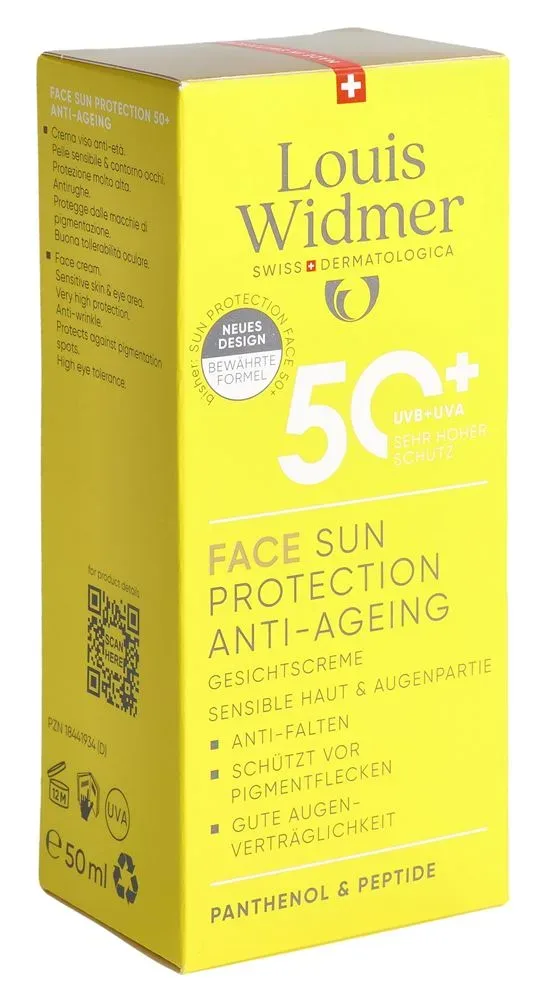 Louis Widmer - Face Sun Protection Anti-Ageing 50+, 50 ml