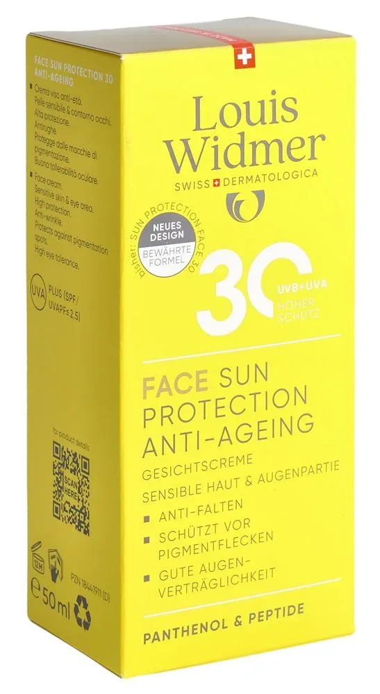 Louis Widmer Face Sun Protection Anti-Aging LSF30, parfümiert (50ml)