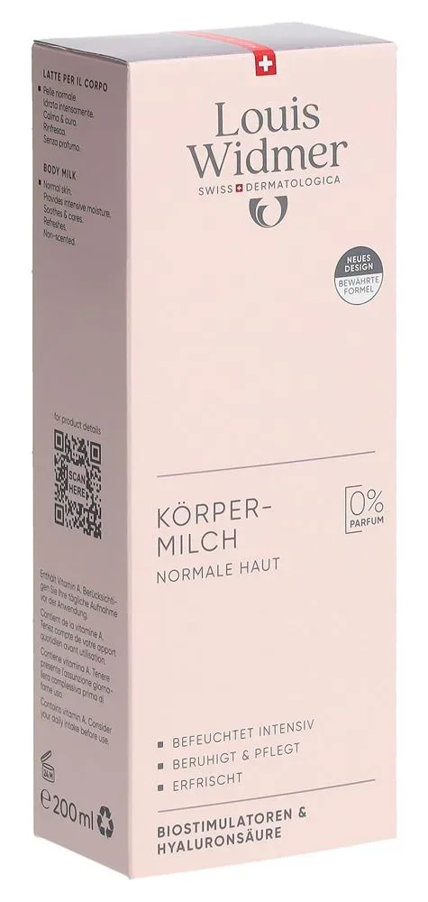 Louis Widmer Körpermilch unparfümiert (200ml)