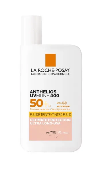 La Roche Posay - Anthelios Transparent Fluide UV Mu  50+, Fluide invis. uv mun teint 50+, 50 ml