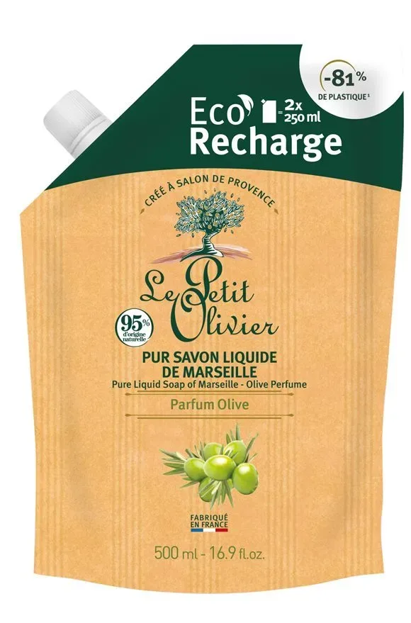Le Petit Olivier Reine flüssige Marseiller Seife Olivenduft Eco-Recharge Btl 500 ml