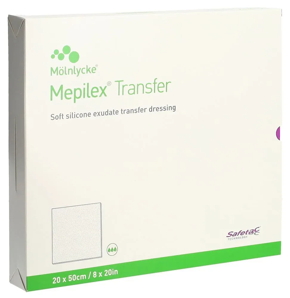 Mepilex Transfer Safetac Schaumverband 20x50cm (4 Stk)