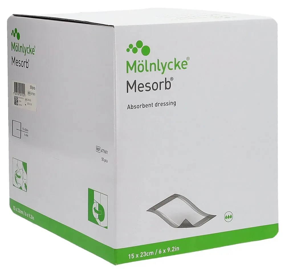 Mesorb absorbierender Verband 15x23cm steril (50 Stk)