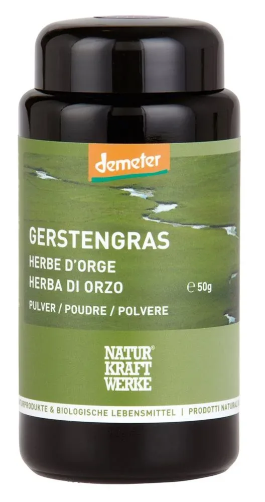 NATURKRAFTWERKE Gerstengras Pulver Demeter (50g)