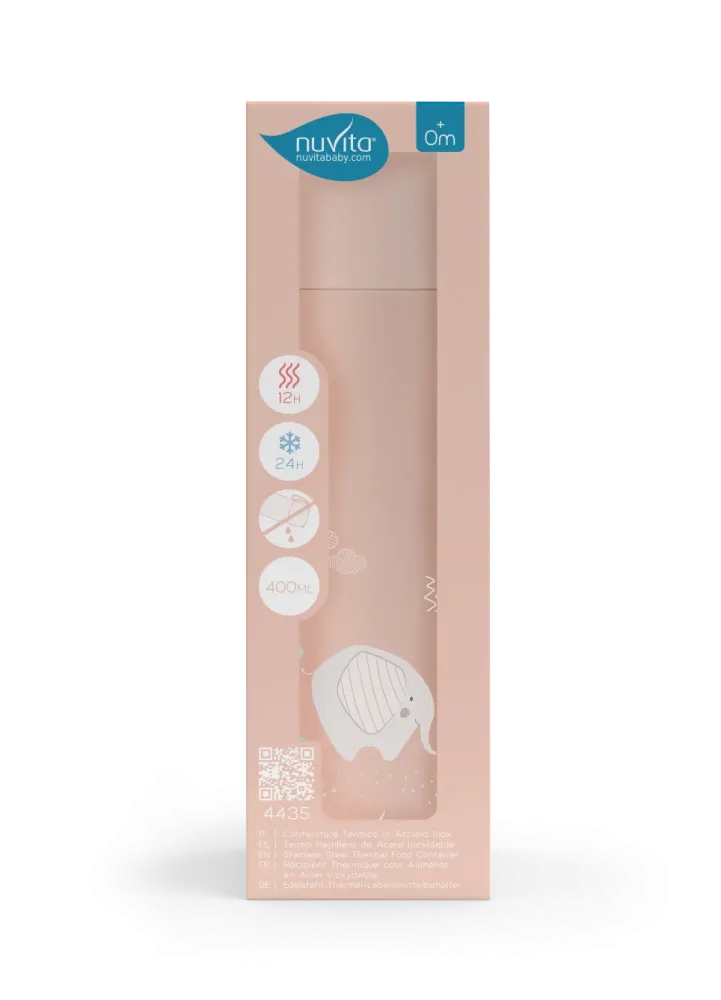 nuvita Thermosflasche Baby 400ml, mit Trinkbecher rosa (1 Stk)