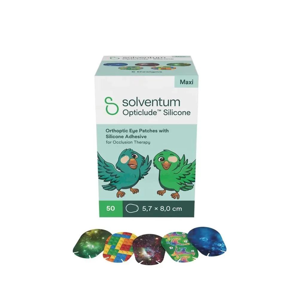 Solventum Opticlude Maxi 5.7x8 cm Silicon Augenpflaster Boys 50 Stück