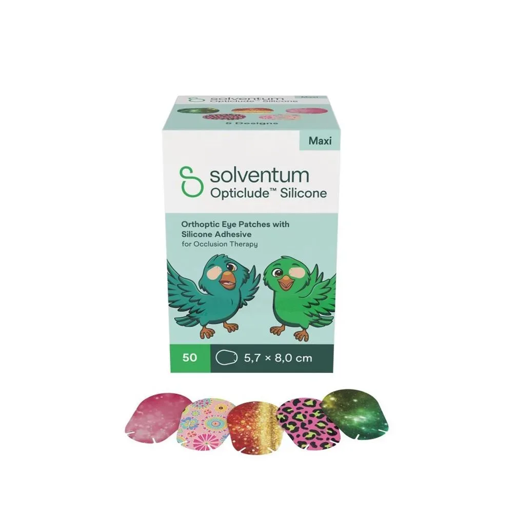Solventum Opticlude Maxi 5.7x8 cm Silicon Augenpflaster Girls 50 Stück