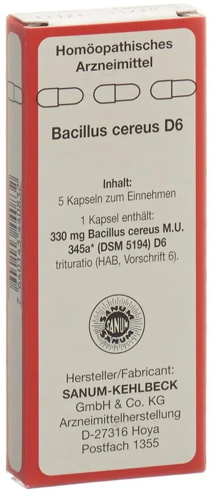 Sanum Bacillus cereus Kaps D 6 5 Stk