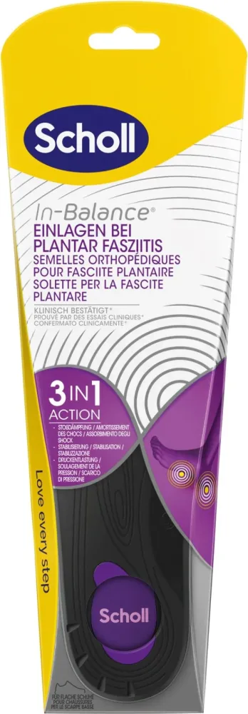 Scholl In-Balance Einlegesohlen S, bei Plantar Fasziitis (1 Paar)