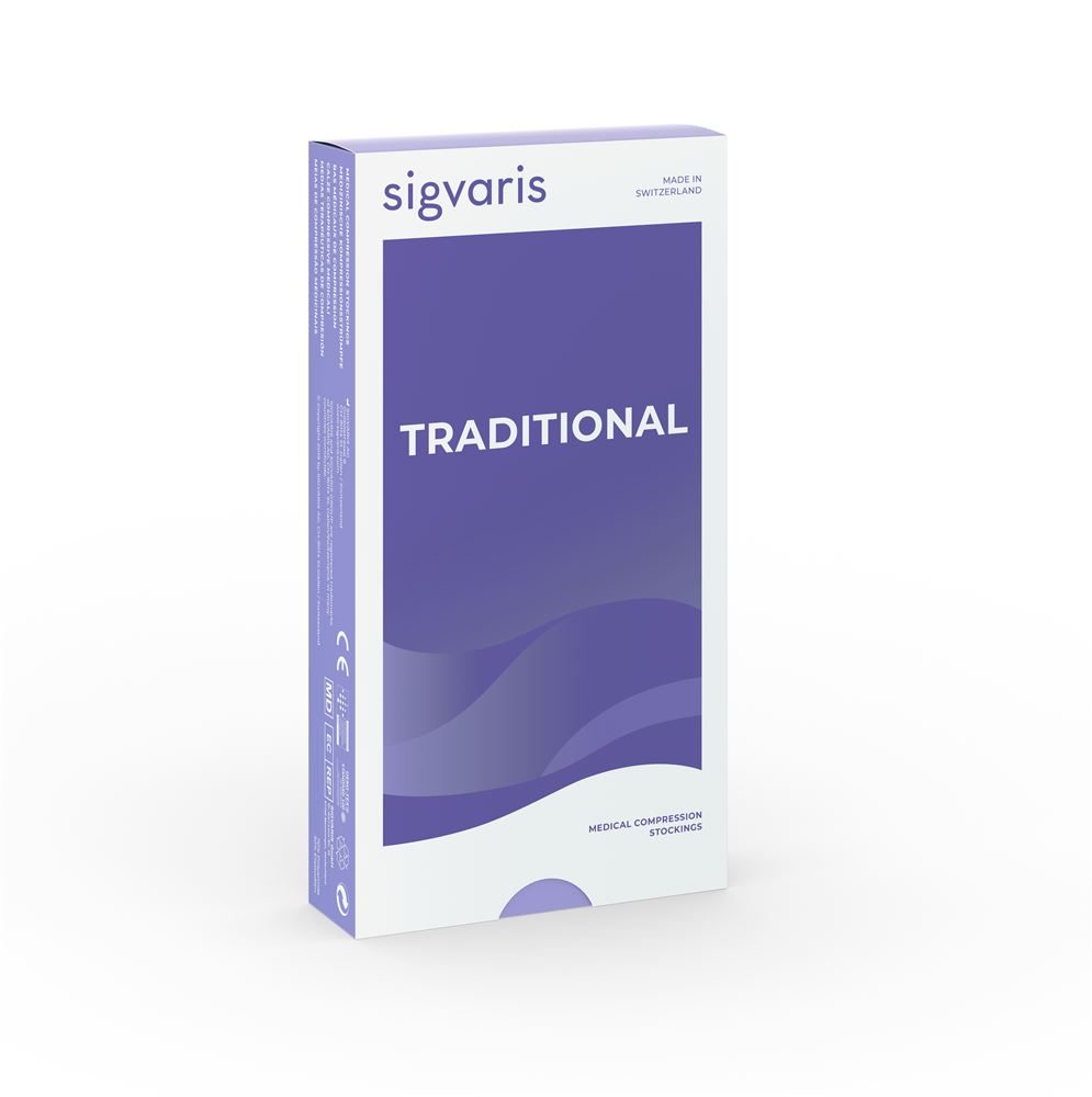 Sigvaris Specialities Traditional A-G Kkl2 S kurz offen Noppenhaftrand beige 1 Paar