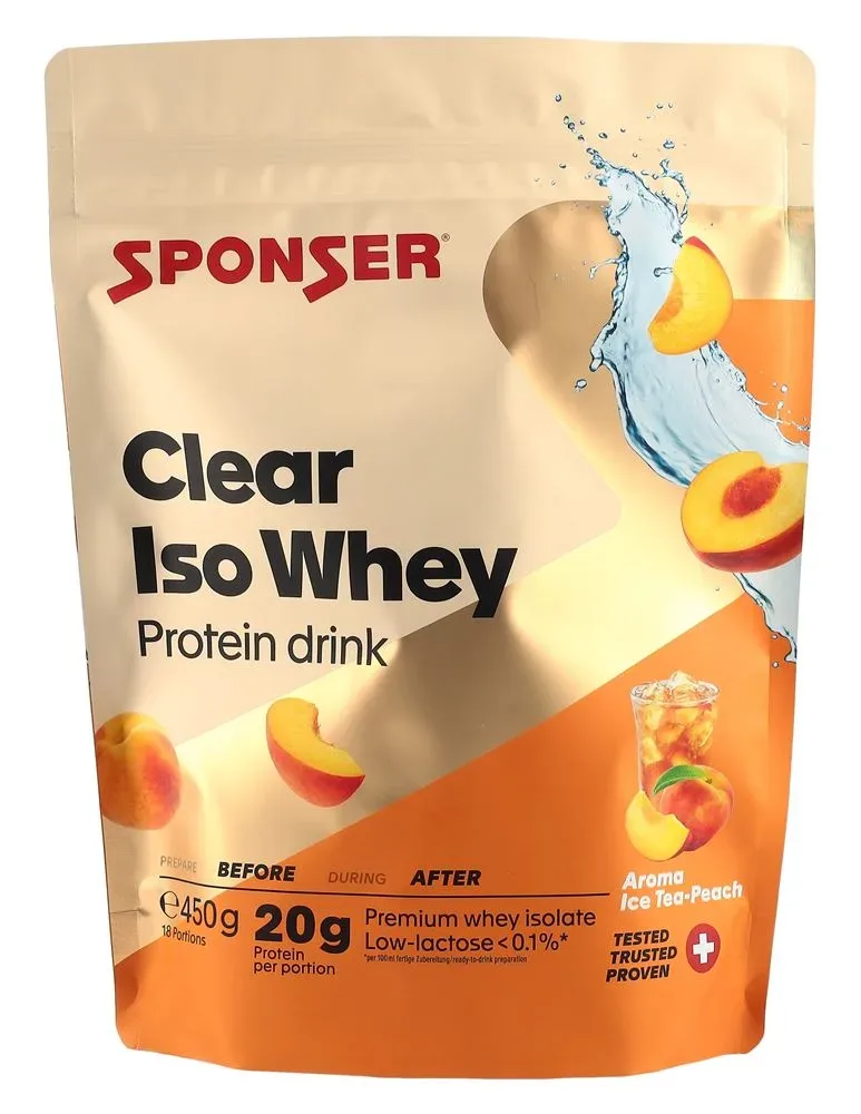 Sponser Clear Iso Whey Ice Tea Peach 450 g