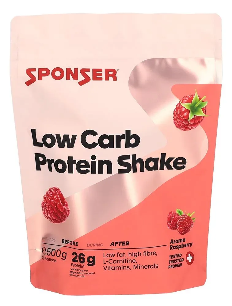 Sponser Low Carb Protein Shake Raspberry 500 g