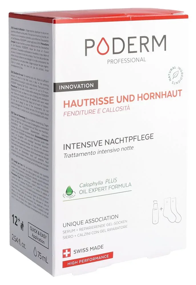 PODERM Serum gegen Hautrisse und Hornhaut, inkl. Gelsocke (1 Stk)