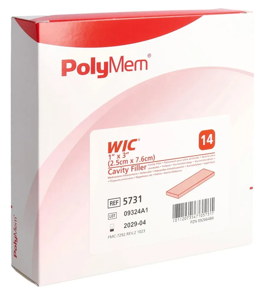 PolyMem WIC Wundfüller 2.5x7.6cm steril (14 Stk)