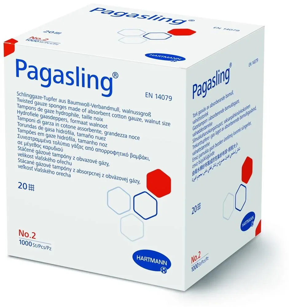 Pagasling Schlinggazetupfer Gr2 1000 Stk