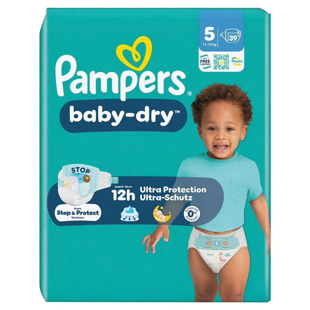 Pampers Baby Dry Windeln Gr.5 Junior 11-16kg 39 Stück