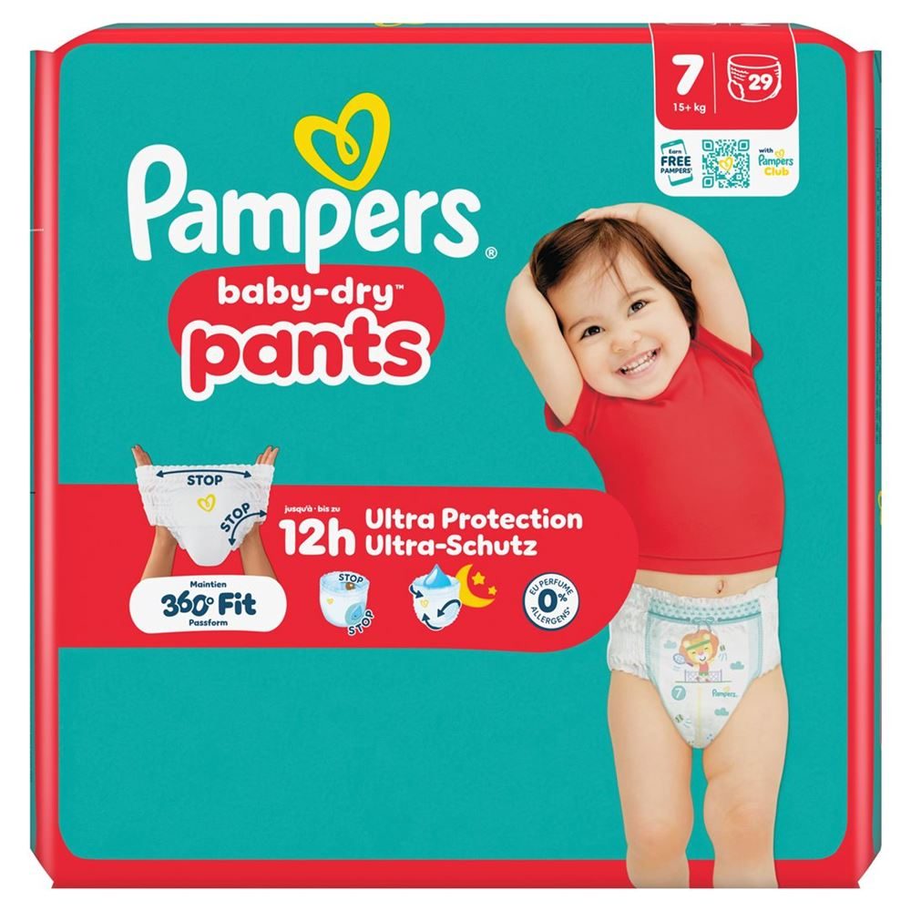 Pampers Baby Dry Pants Windeln Gr.7 Extra Large 15+kg 29 Stück