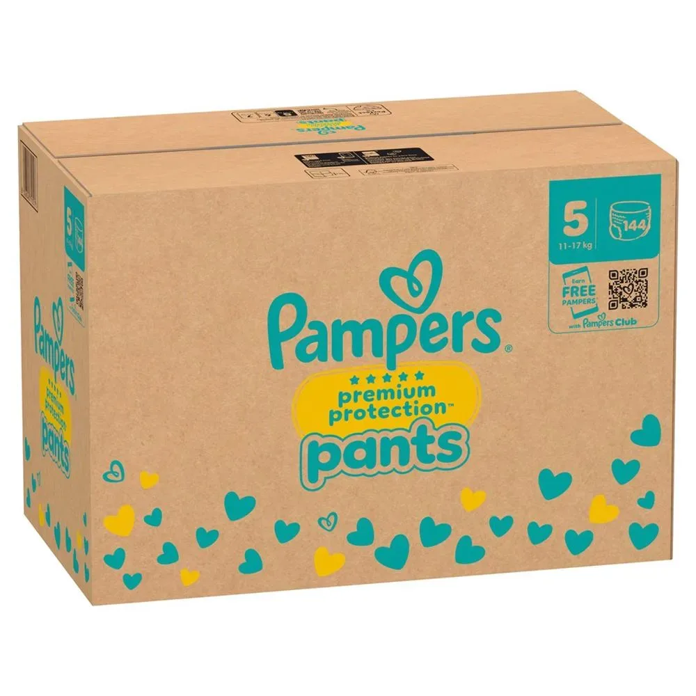 Pampers - Premium Protection Pants Grösse 5, Monatsbox, 144STK